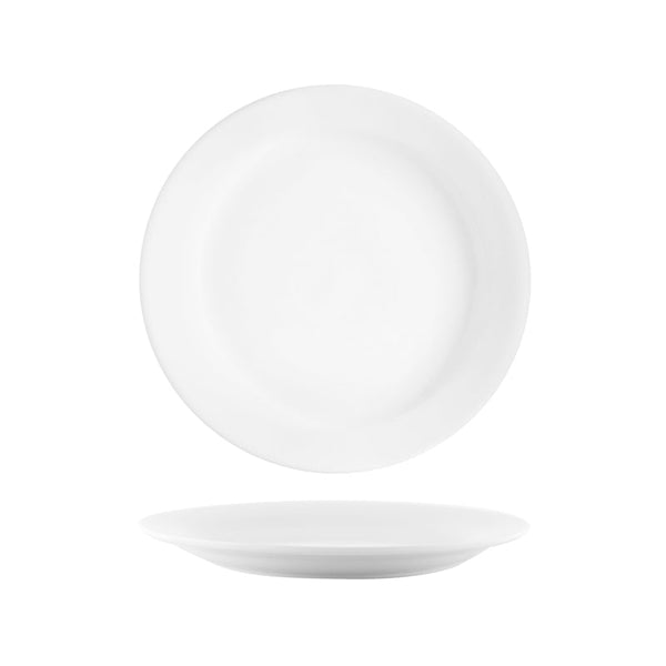 902609 Tablekraft Vitroceram Round Plate Narrow Rim 230mm Globe Importers Adelaide Hospitality Supplies