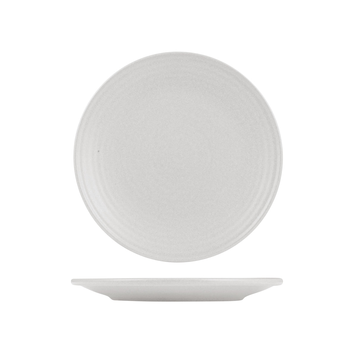 72.9029370 Zuma Pearl Aspen Round Ribbed Plate 210mm Globe Importers Adelaide Hospitality Supplies