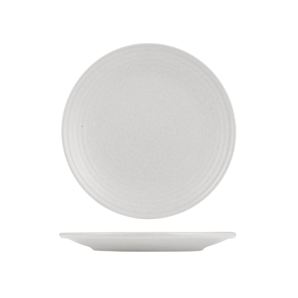 72.9029370 Zuma Pearl Aspen Round Ribbed Plate 210mm Globe Importers Adelaide Hospitality Supplies