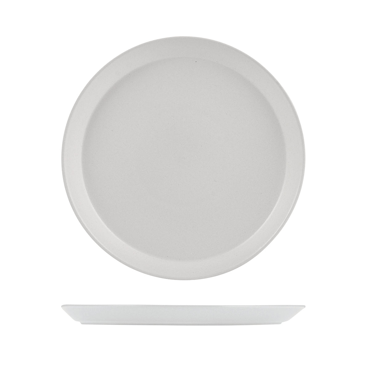 72.9029377 Zuma Pearl Aspen Round Plate Tapered 240x24mm Globe Importers Adelaide Hospitality Supplies