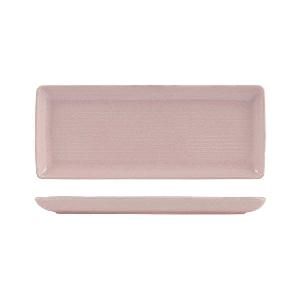 72.9029482 Zuma Pearl Blush Rectangular Ribbed Platter 335x140mm Globe Importers Adelaide Hospitality Supplies
