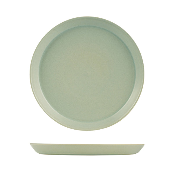 72.9029577 Zuma Pearl Pistachio Round Plate Tapered 240x24mm Globe Importers Adelaide Hospitality Supplies