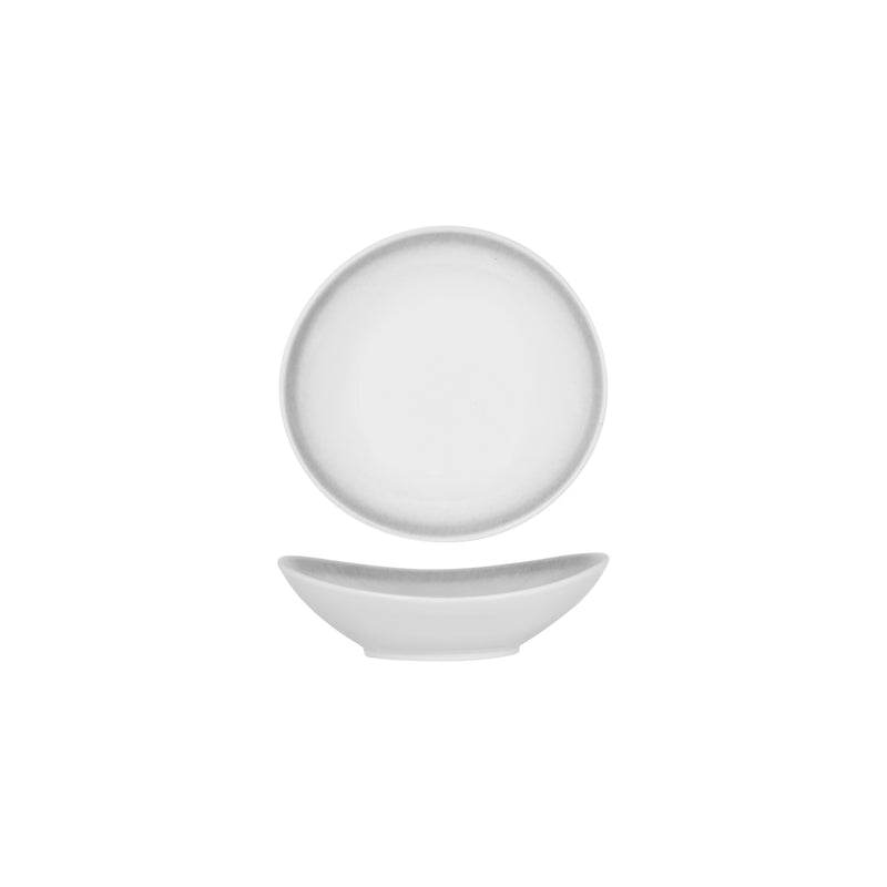 903039 Tablekraft Bistro Frosted Steel Organic Plate 200x195mm / 550ml Globe Importers Adelaide Hospitality Supplies