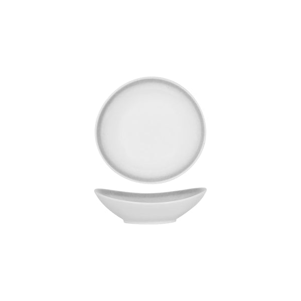 903039 Tablekraft Bistro Frosted Steel Organic Plate 200x195mm / 550ml Globe Importers Adelaide Hospitality Supplies