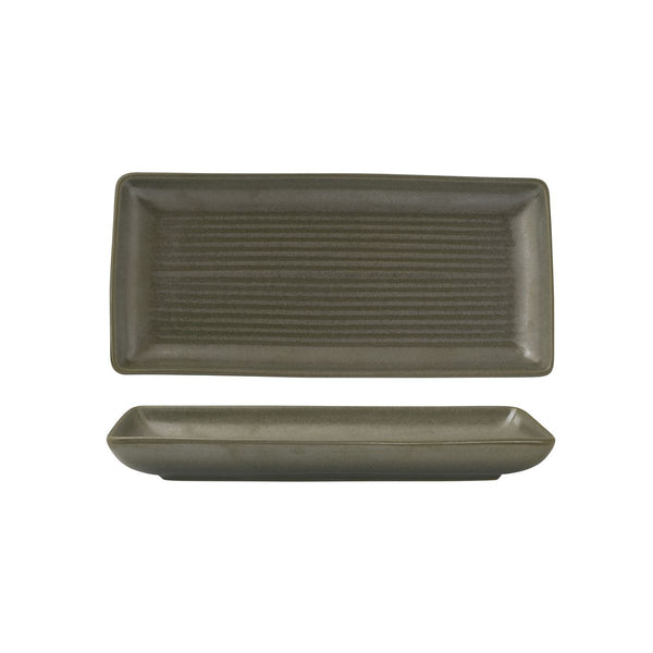 72.90381 Zuma Cargo Rectangular Ribbed Platter 250x125mm Globe Importers Adelaide Hospitality Supplies