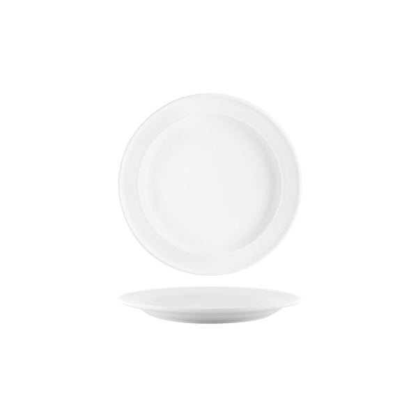 904208 Tablekraft Vitroceram Round Plate Rolled Edge 205mm Globe Importers Adelaide Hospitality Supplies