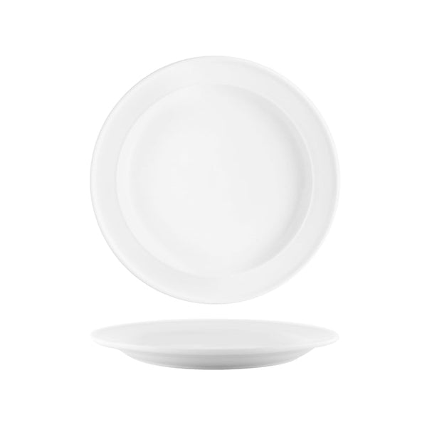 904209 Tablekraft Vitroceram Round Plate Rolled Edge 232mm Globe Importers Adelaide Hospitality Supplies