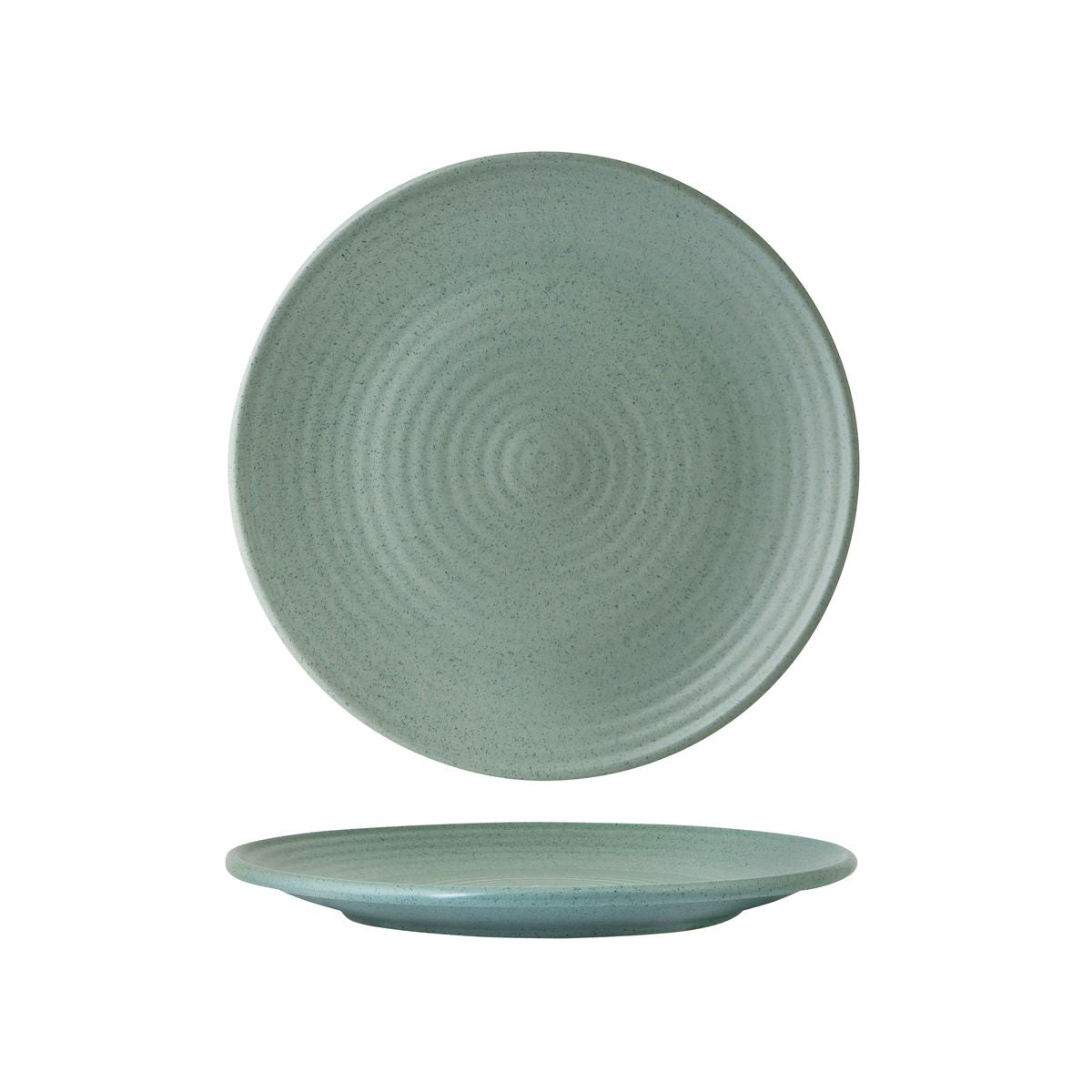72.90470 Zuma Mint Round Ribbed Plate 210mm Globe Importers Adelaide Hospitality Supplies