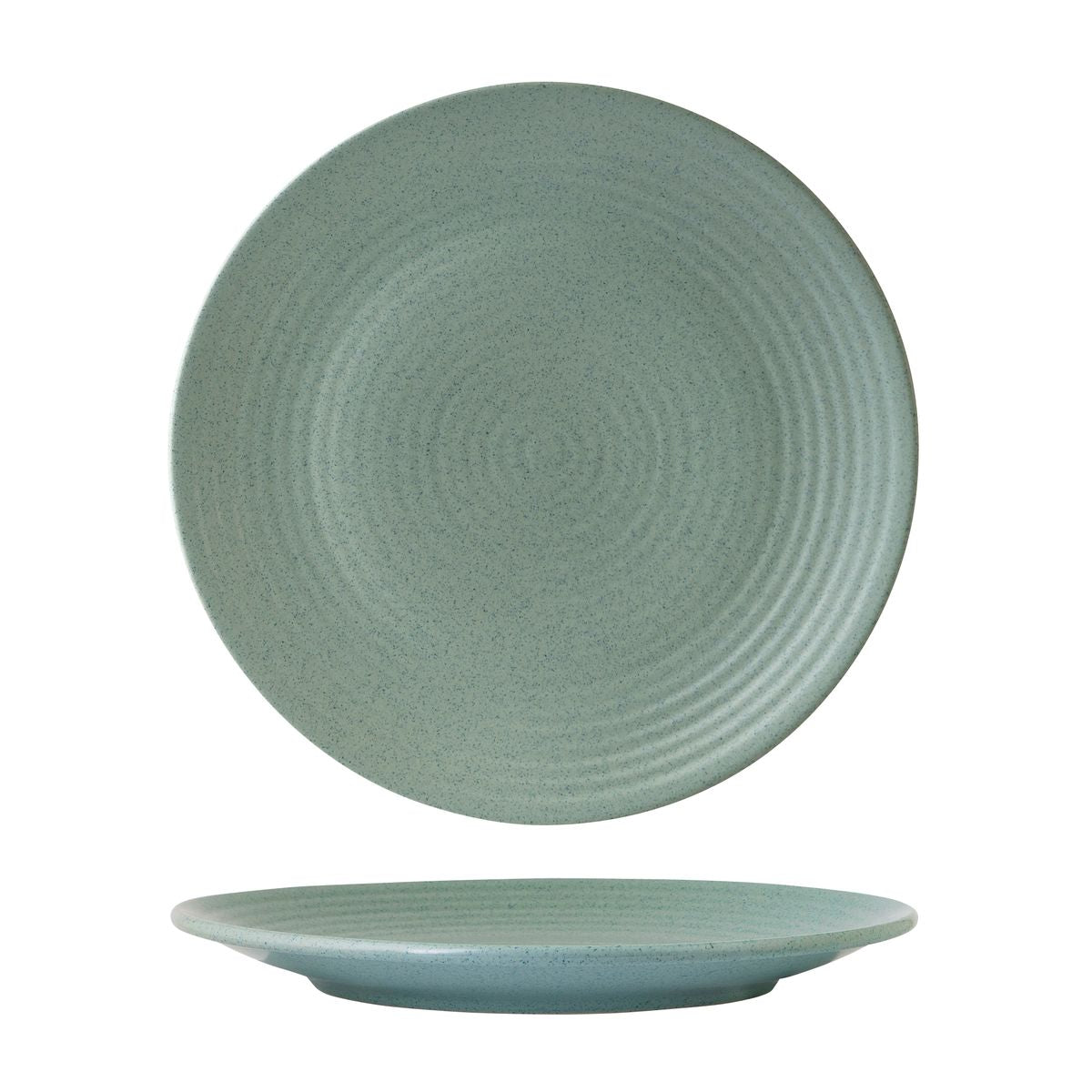 72.90471 Zuma Mint Round Ribbed Plate 265mm Globe Importers Adelaide Hospitality Supplies