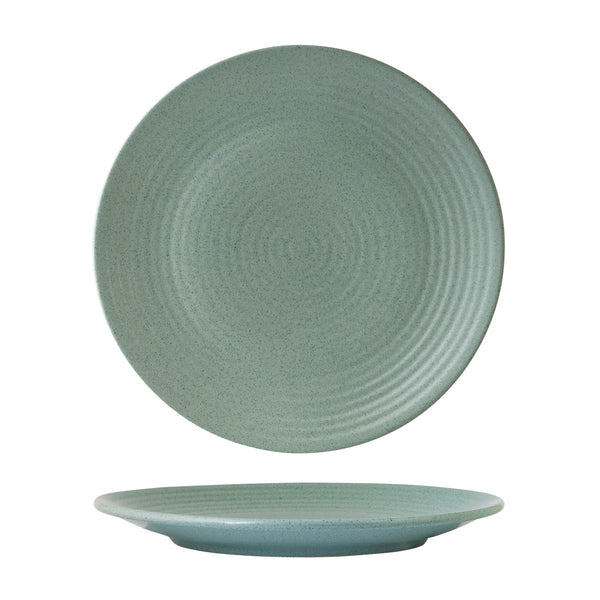 72.90471 Zuma Mint Round Ribbed Plate 265mm Globe Importers Adelaide Hospitality Supplies