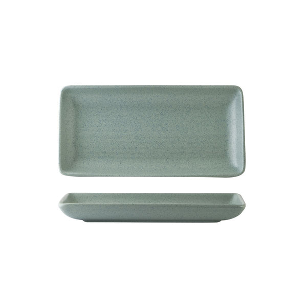72.90480 Zuma Mint Rectangular Ribbed Platter 220x100mm Globe Importers Adelaide Hospitality Supplies