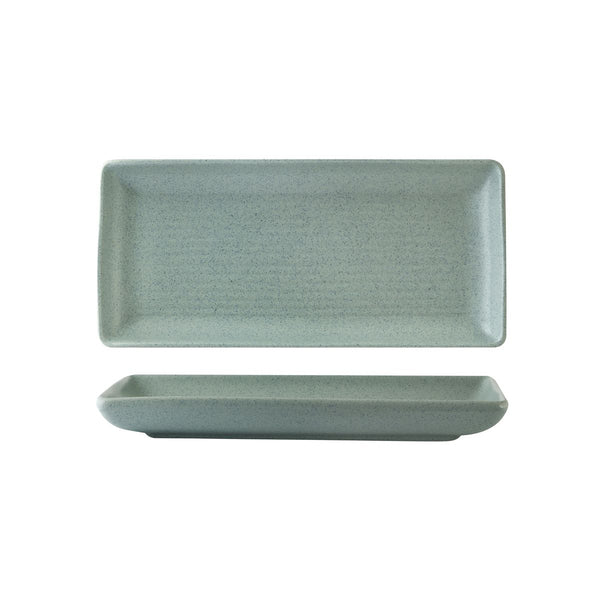 72.90481 Zuma Mint Rectangular Ribbed Platter 250x125mm Globe Importers Adelaide Hospitality Supplies