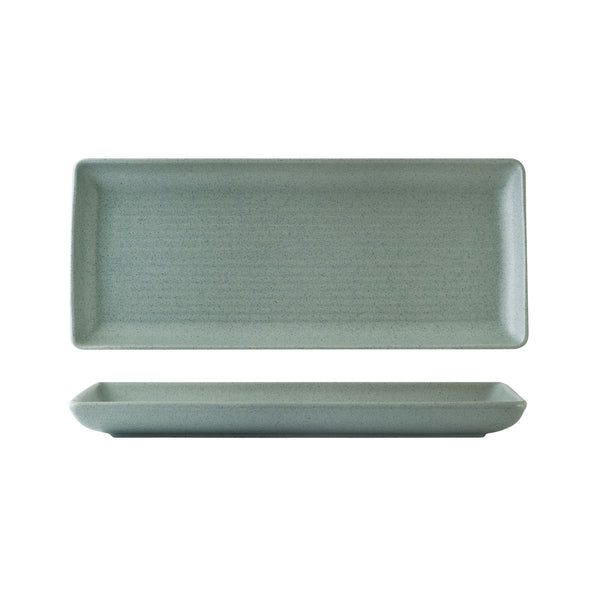 72.90482 Zuma Mint Rectangular Ribbed Platter 335x140mm Globe Importers Adelaide Hospitality Supplies