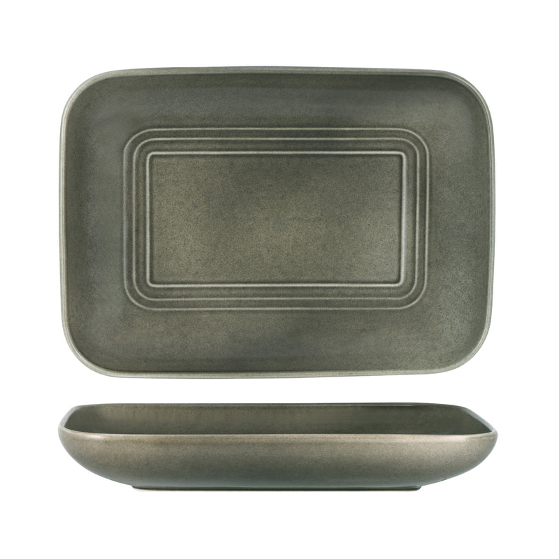906350 Tablekraft Urban Loft Frost Grey Rectangular Server 365x270mm Globe Importers Adelaide Hospitality Supplies