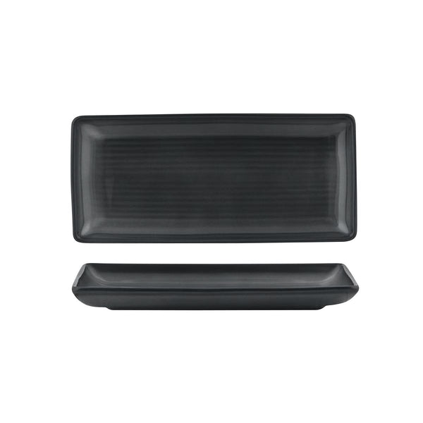 72.90881 Zuma Jupiter Rectangular Ribbed Platter 250x125mm Globe Importers Adelaide Hospitality Supplies