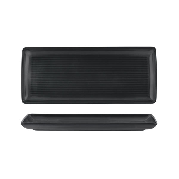 72.90882 Zuma Jupiter Rectangular Ribbed Platter 335x140mm Globe Importers Adelaide Hospitality Supplies