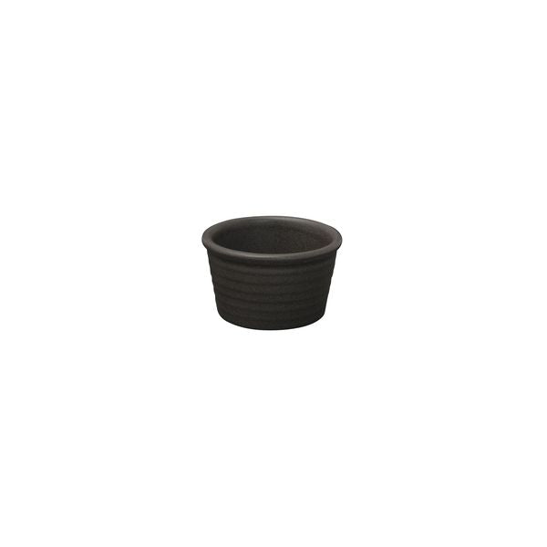 72.90916 Zuma Charcoal Ribbed Sauce Ramekin 85x50mm / 140ml Globe Importers Adelaide Hospitality Supplies