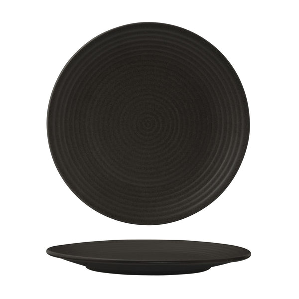 72.90971 Zuma Frost Round Ribbed Plate 265mm Globe Importers Adelaide Hospitality Supplies