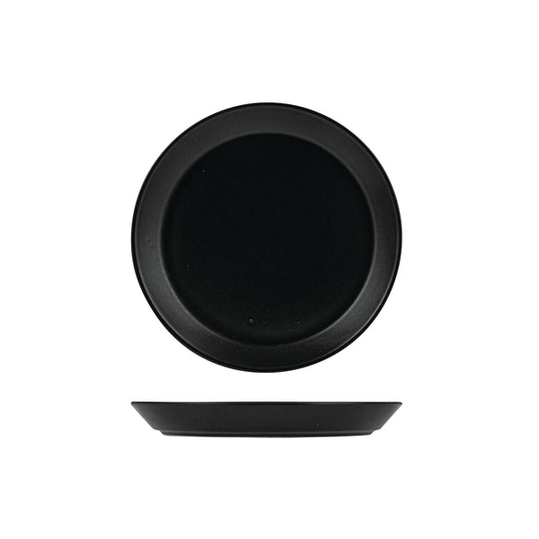 72.90975 Zuma Charcoal Round Plate Tapered 170x24mm Globe Importers Adelaide Hospitality Supplies