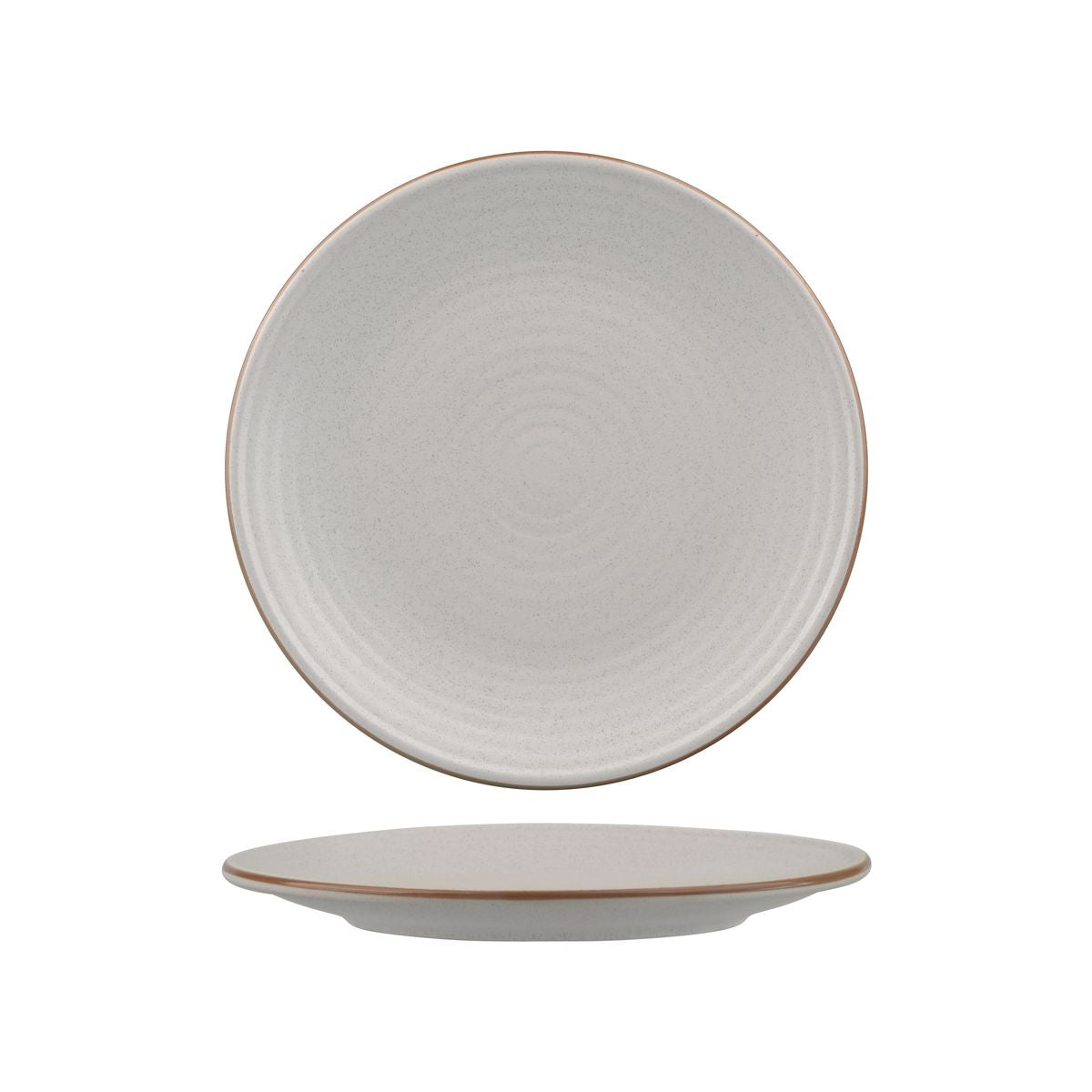 72.9099170 Zuma Mineral Round Ribbed Plate 210mm Globe Importers Adelaide Hospitality Supplies