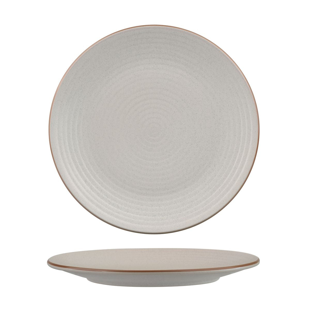 72.9099171 Zuma Mineral Round Ribbed Plate 265mm Globe Importers Adelaide Hospitality Supplies