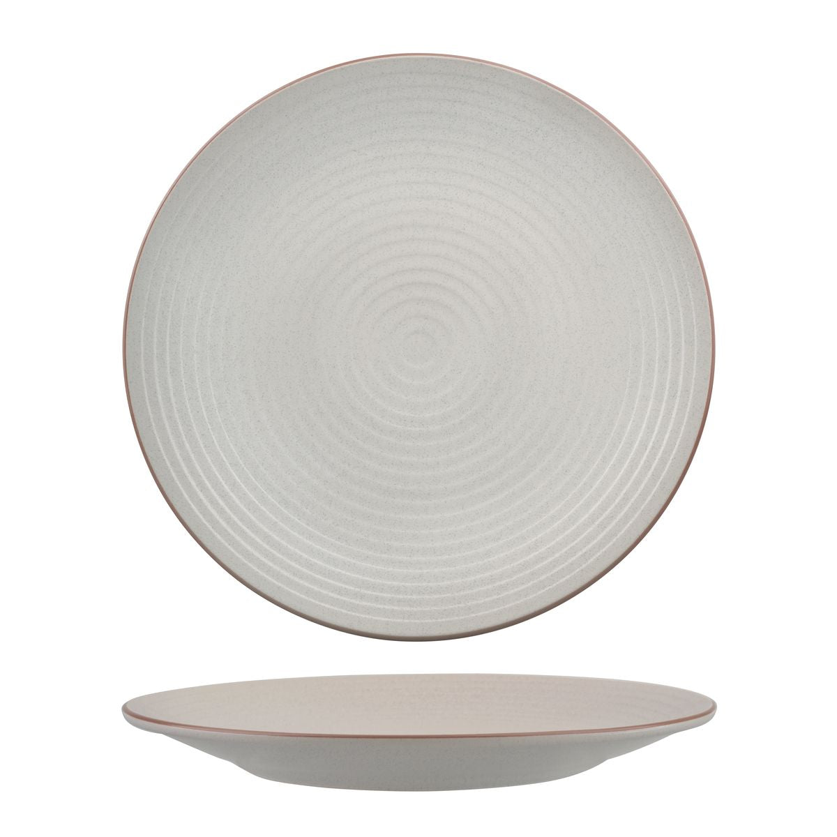 72.9099173 Zuma Mineral Round Ribbed Plate 310mm Globe Importers Adelaide Hospitality Supplies