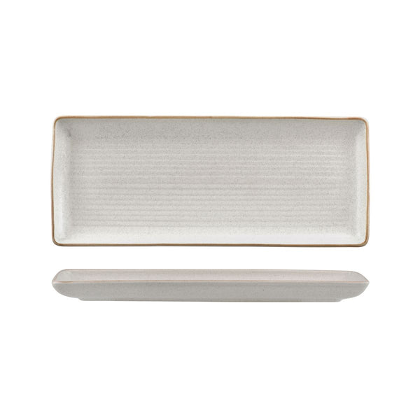 72.9099182 Zuma Mineral Rectangular Ribbed Platter 335x140mm Globe Importers Adelaide Hospitality Supplies