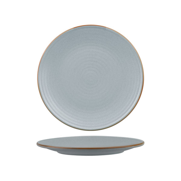 72.9099270 Zuma Bluestone Round Ribbed Plate 210mm Globe Importers Adelaide Hospitality Supplies
