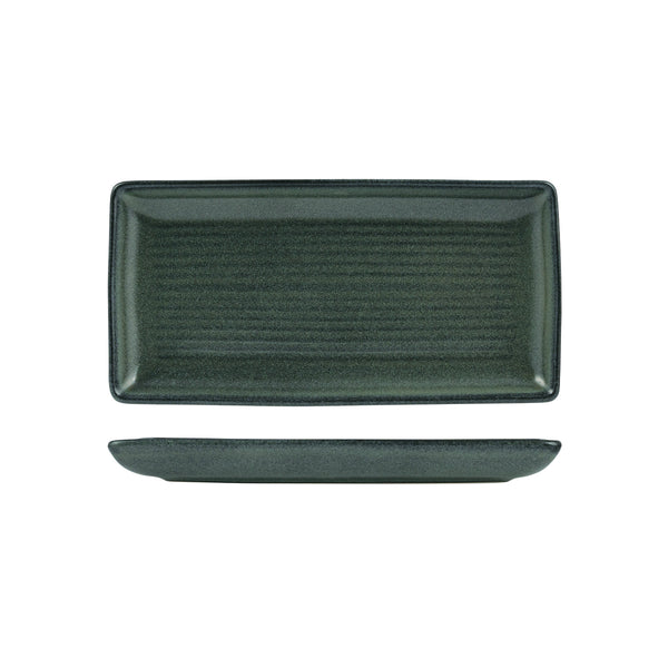 72.9099381 Zuma Forest Rectangular Ribbed Platter 250x125mm Globe Importers Adelaide Hospitality Supplies