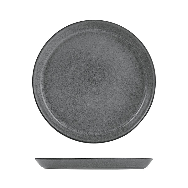 72.9099477 Zuma Gravel Round Plate Tapered 240x24mm Globe Importers Adelaide Hospitality Supplies