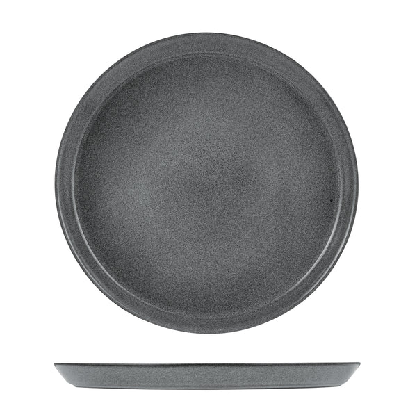 72.9099478 Zuma Gravel Round Plate Tapered 280x24mm Globe Importers Adelaide Hospitality Supplies