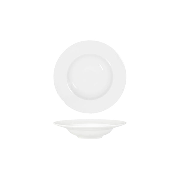 91057 Tablekraft Core White Pasta Plate Wide Rim 225mm Globe Importers Adelaide Hospitality Supplies