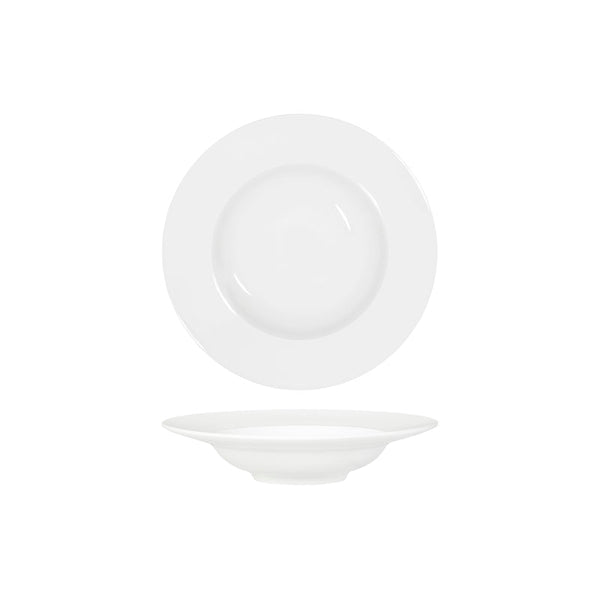 91058 Tablekraft Core White Pasta Plate Wide Rim 270mm Globe Importers Adelaide Hospitality Supplies