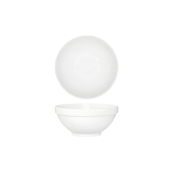 91082 Tablekraft Core White Round Footed Bowl Stack Rim 200mm Globe Importers Adelaide Hospitality Supplies