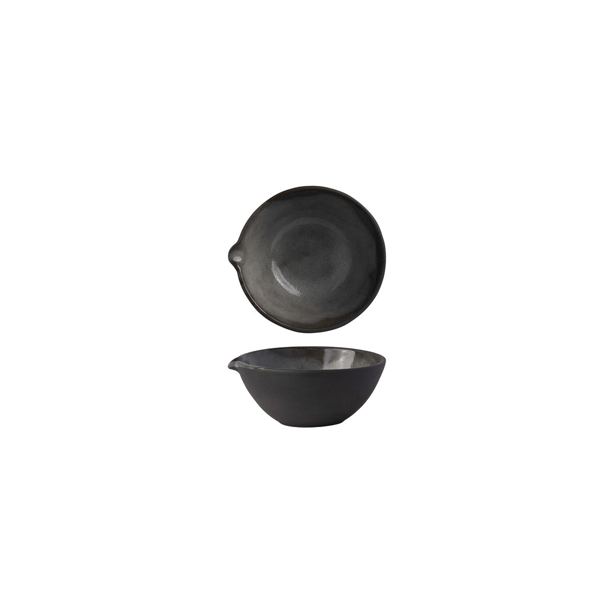 POTTR Gembrook Grey Round Bowl with Spout 130x120x50mm / 370ml