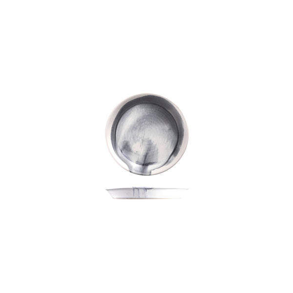 9205015-B Pottr Finn Black Smoke Round Tapered Plate 150mm Globe Importers Adelaide Hospitality Supplies