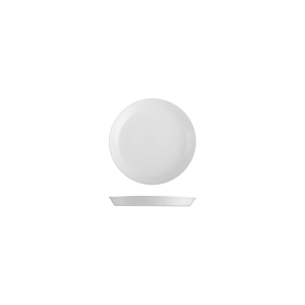 9205015 Pottr Finn White Round Tapered Plate 150mm Globe Importers Adelaide Hospitality Supplies