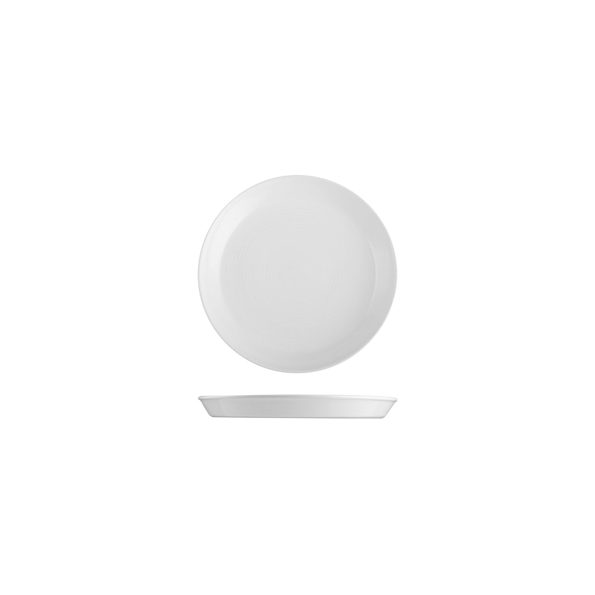 9205017 Pottr Finn White Round Tapered Plate 170mm Globe Importers Adelaide Hospitality Supplies