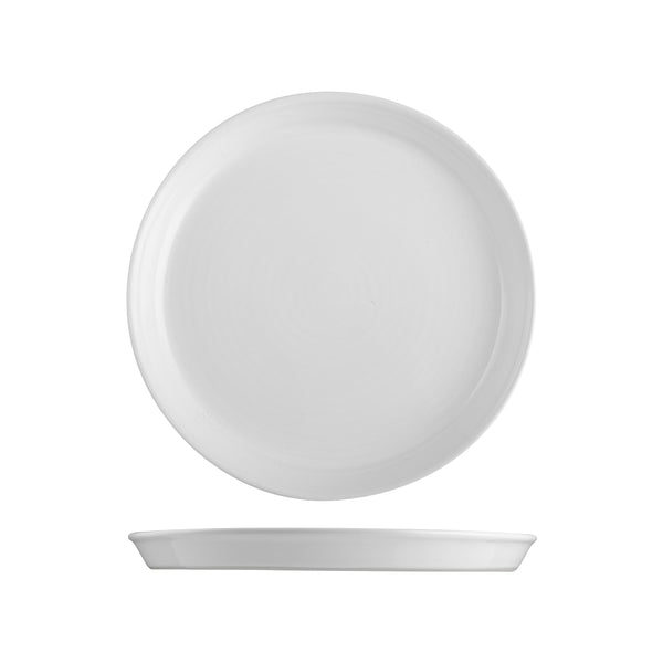 9205029 Pottr Finn White Round Tapered Plate 290mm Globe Importers Adelaide Hospitality Supplies