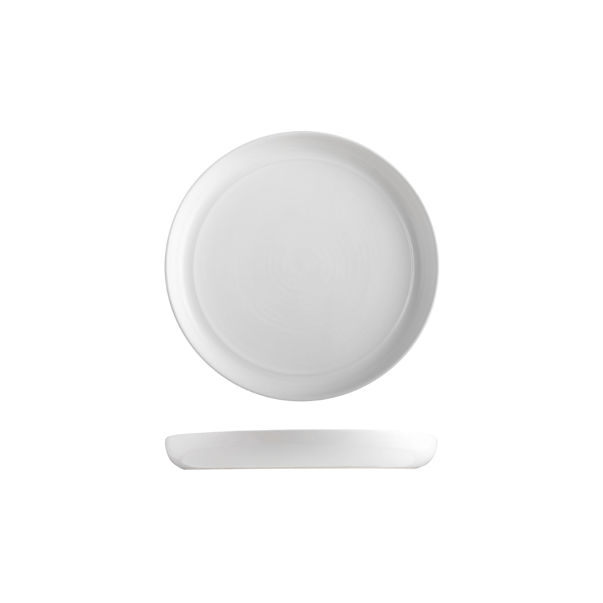 9205223 Pottr Butler White Round Stackable Plate 230mm Globe Importers Adelaide Hospitality Supplies