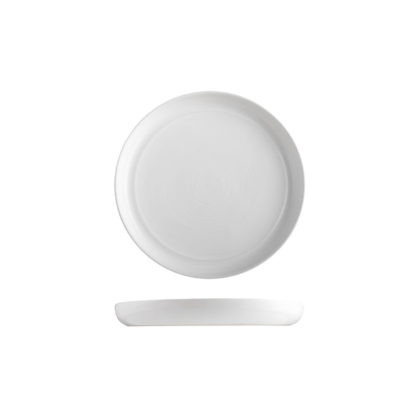 9205223 Pottr Butler White Round Stackable Plate 230mm Globe Importers Adelaide Hospitality Supplies