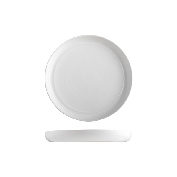 9205225 Pottr Butler White Round Stackable Plate 250mm Globe Importers Adelaide Hospitality Supplies