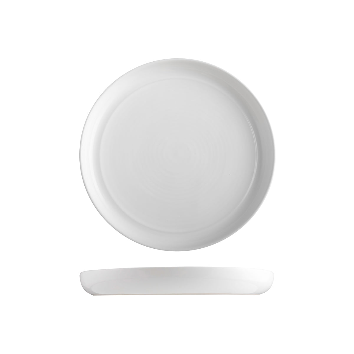 9205227 Pottr Butler White Round Stackable Plate 270mm Globe Importers Adelaide Hospitality Supplies