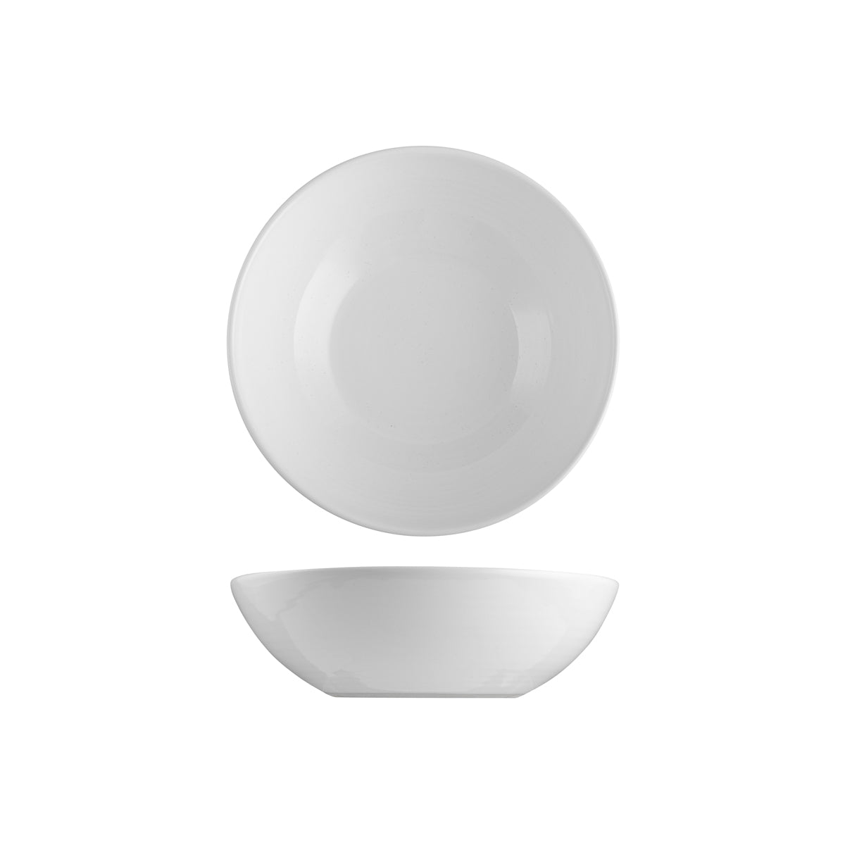 9205808 Pottr Aspen White Round Bowl 210x60mm Globe Importers Adelaide Hospitality Supplies