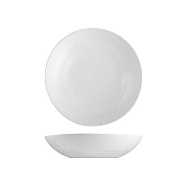 9205824 Pottr Aspen White Round Coupe Bowl 240x40mm Globe Importers Adelaide Hospitality Supplies