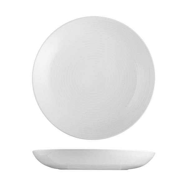 9205830 Pottr Aspen White Round Coupe Bowl 300x40mm Globe Importers Adelaide Hospitality Supplies