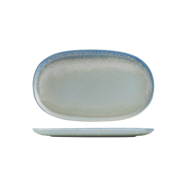 72.926244 Moda Porcelain Cloud Oval Coupe Plate 355x215mm Globe Importers Adelaide Hospitality Supplies