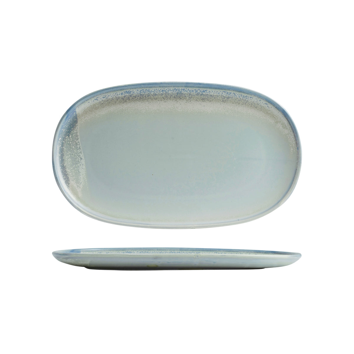 72.926246 Moda Porcelain Cloud Oval Coupe Plate 405x240mm Globe Importers Adelaide Hospitality Supplies