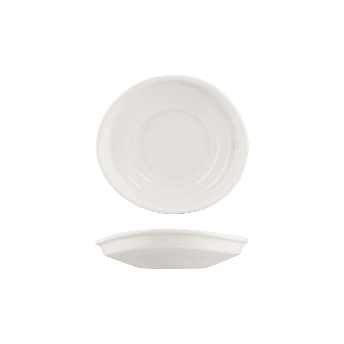 72.926532 Moda Porcelain Snow Organic Bowl / Plate 205x190x50mm Globe Importers Adelaide Hospitality Supplies