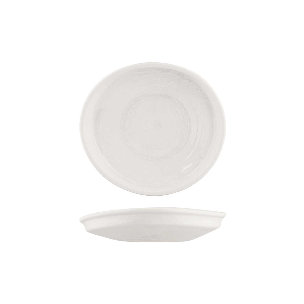 72.926534 Moda Porcelain Snow Organic Bowl / Plate 225x205x50mm Globe Importers Adelaide Hospitality Supplies